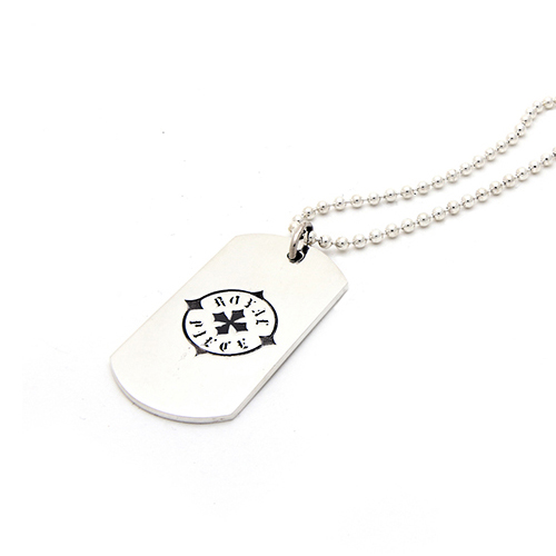ROYAL DOG TAG SILVER NECKLACE
