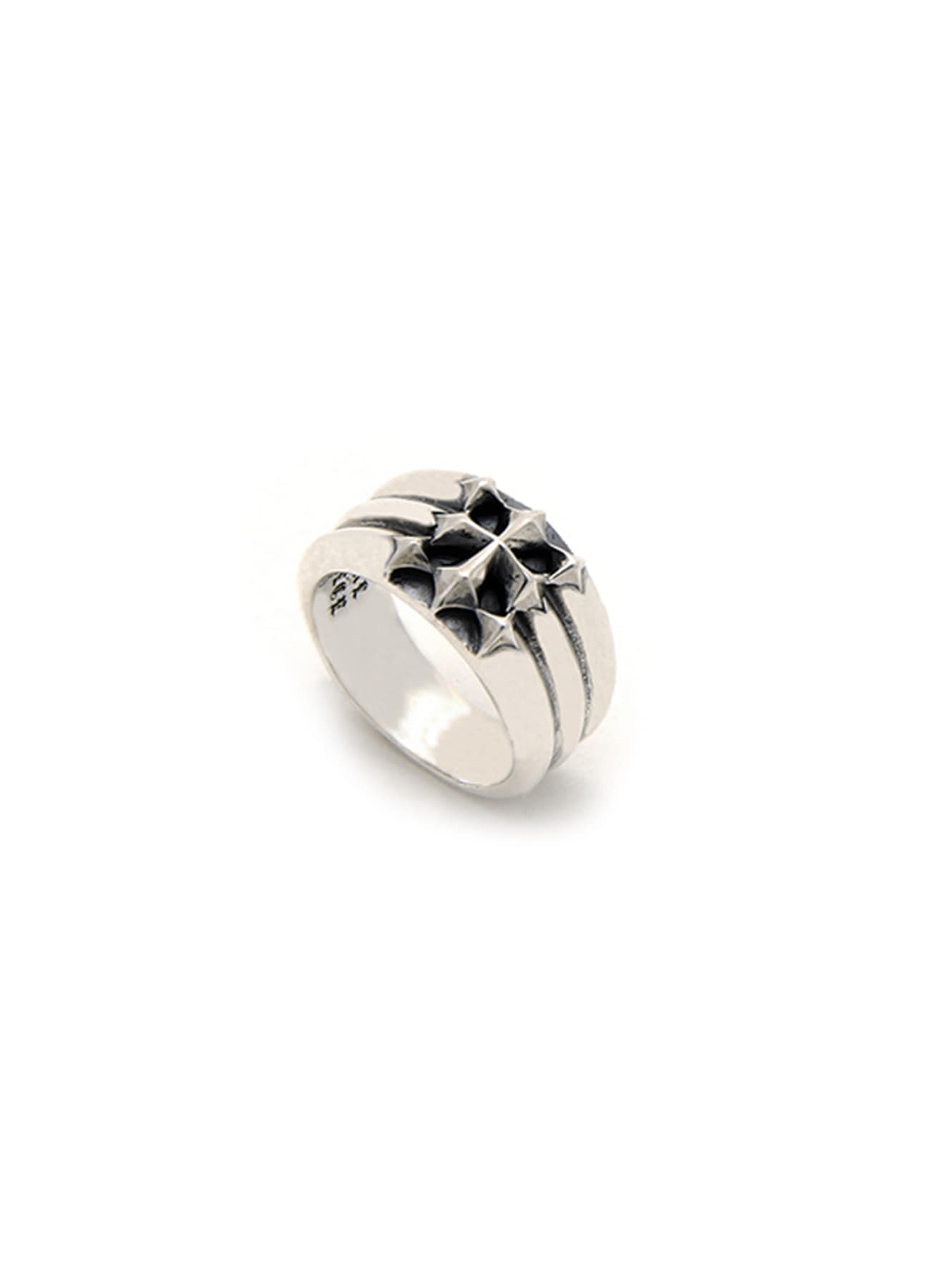 CROSS 4 POINT SILVER RING