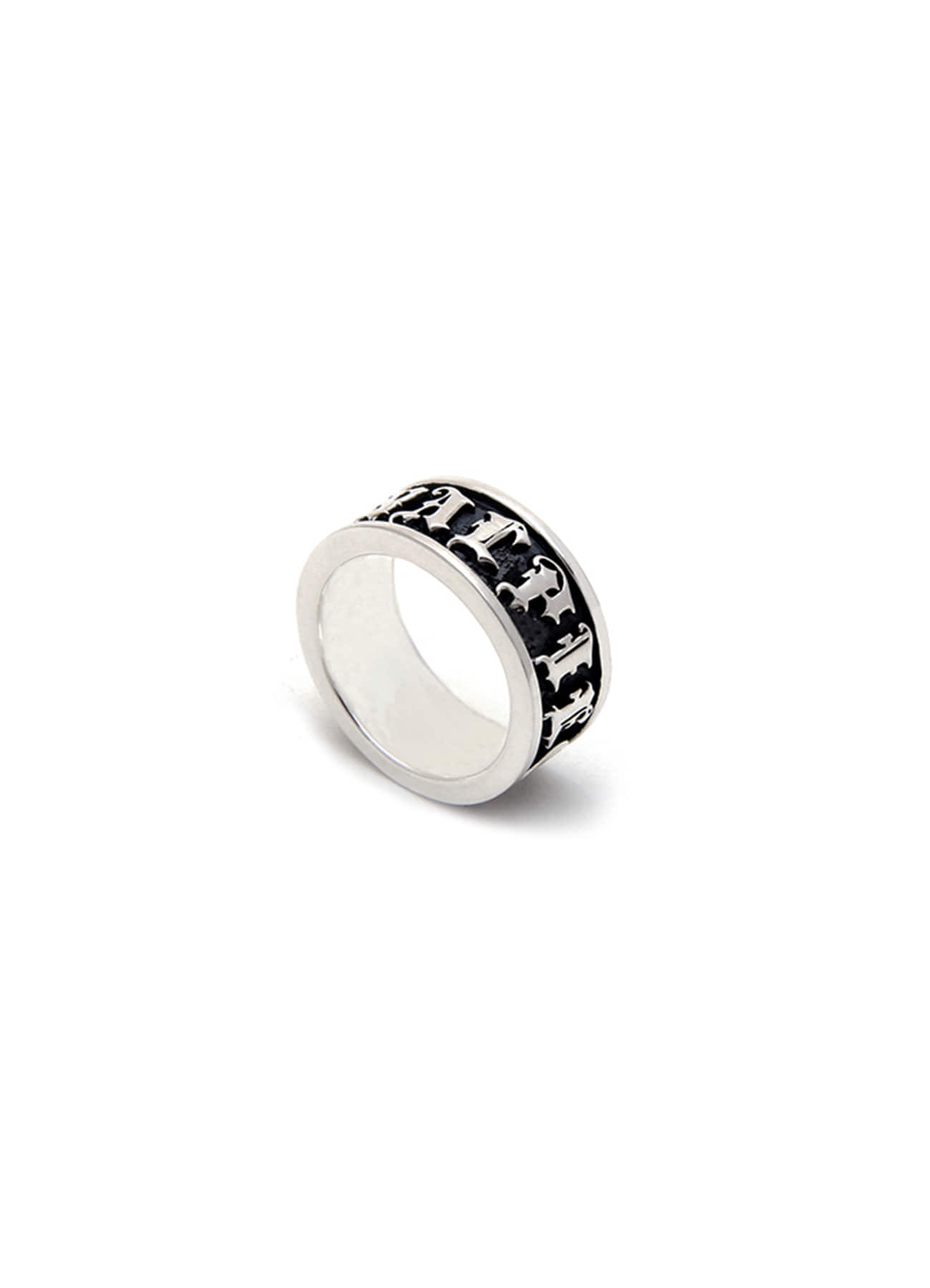 ROYAL LETTERING SILVER RING